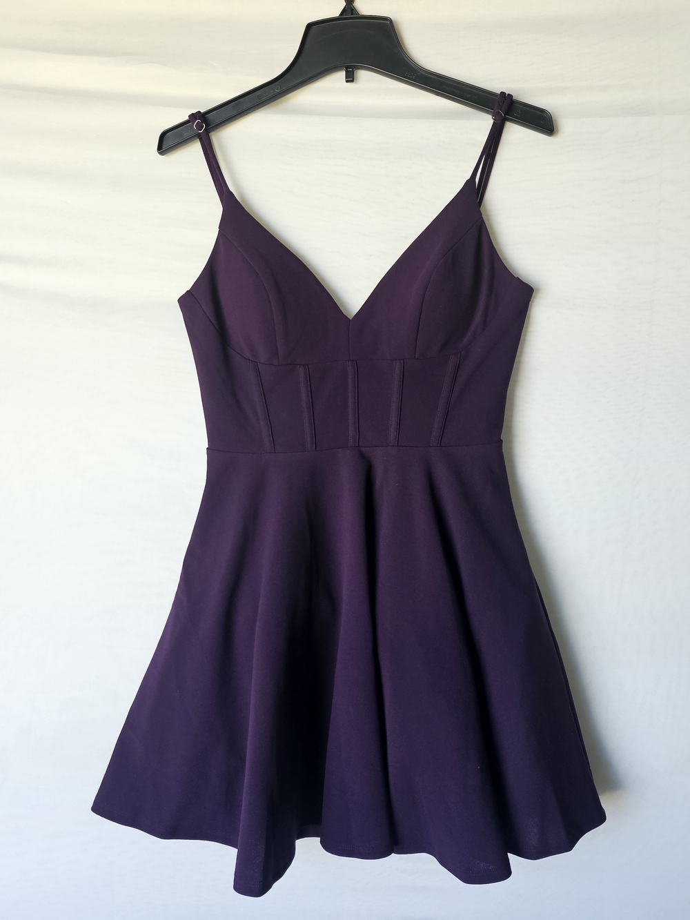 City Studio Purple Corset Fit & Flare Dress with Big Back Bow Size 7/8
